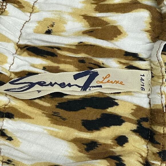 Seven7 Leopard Print Halter Style Maxi Dress Size 14/16 - Picture 6 of 8